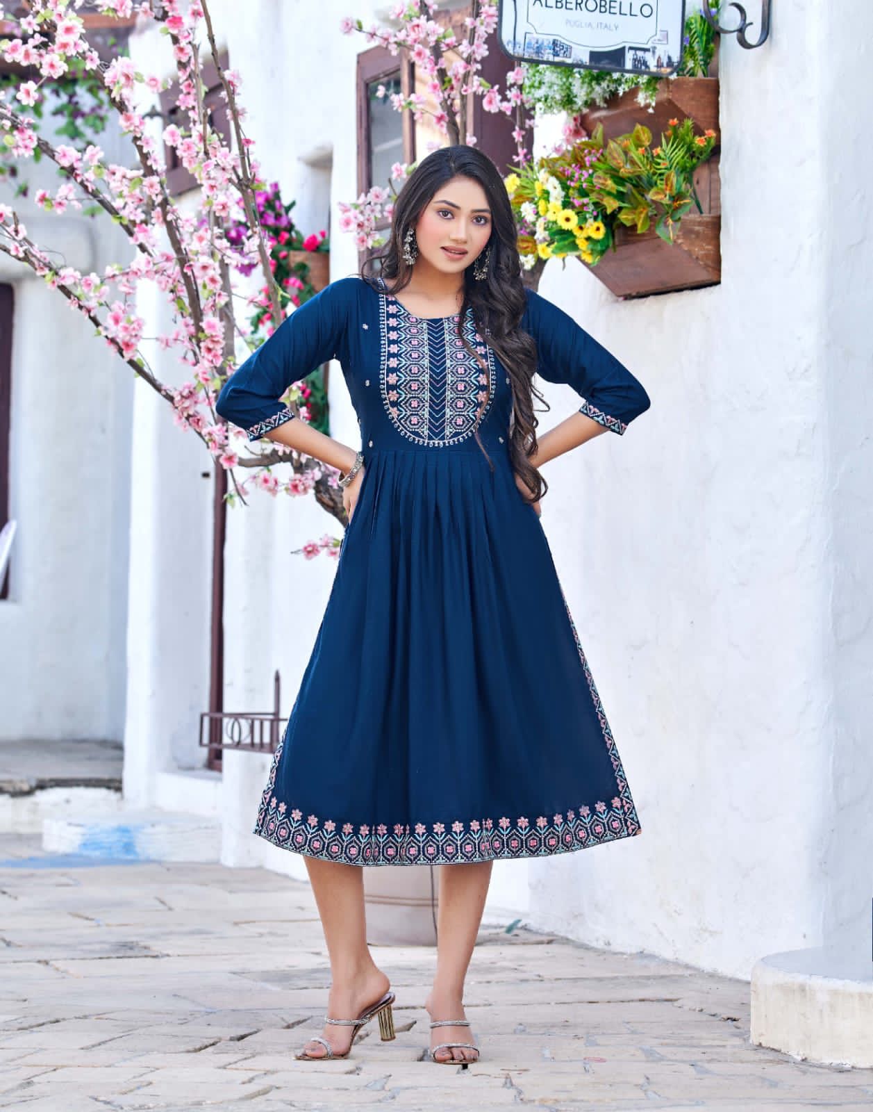 Tips And Tops Nyra Ethnic Wear Wholesale Anarkali Kurti Catalog
